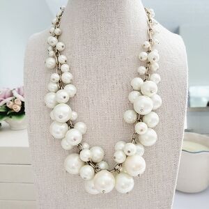 Carolee clustered faux pearl necklace